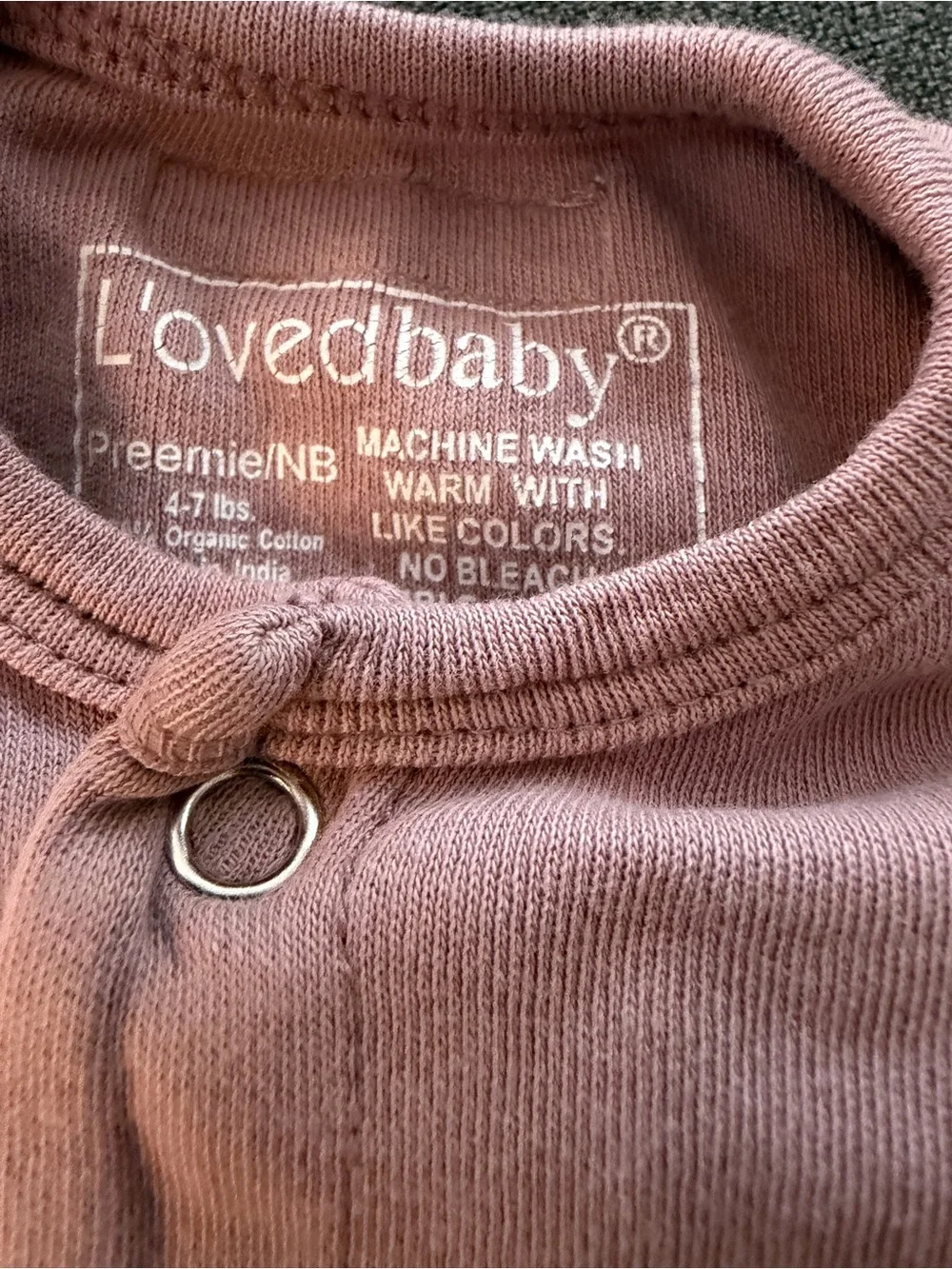 L'ovedbaby Dusty Pink Mauve Footed One-Pieces Set